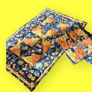 HANDMADE 15” x 24” HOTPAD & MATCHING POTHOLDERS